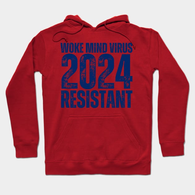 Woke Mind Virus 2024 RESISTANT Hoodie by la chataigne qui vole ⭐⭐⭐⭐⭐